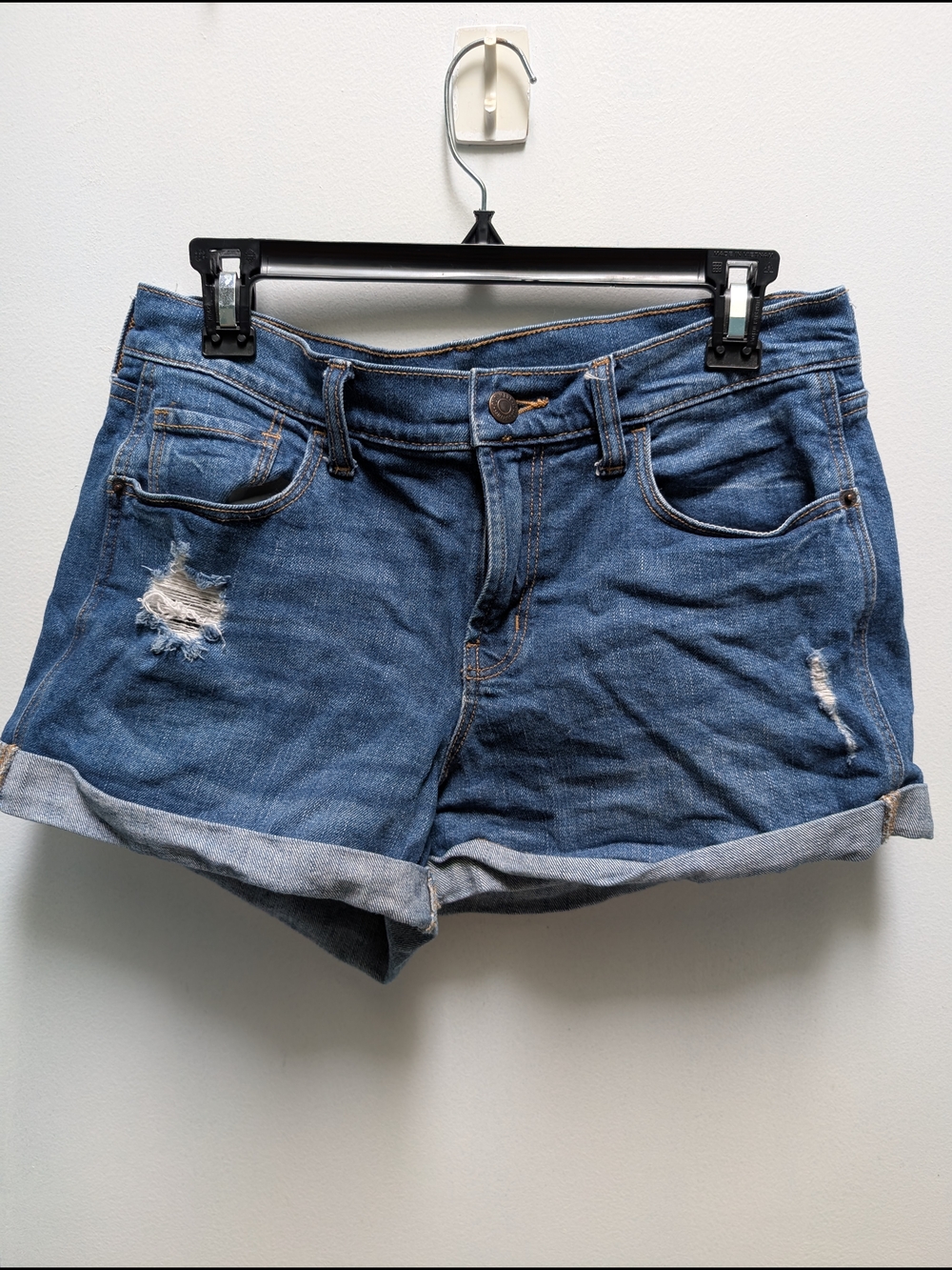 Old Navy Distressed Rolled-Hem Denim Shorts